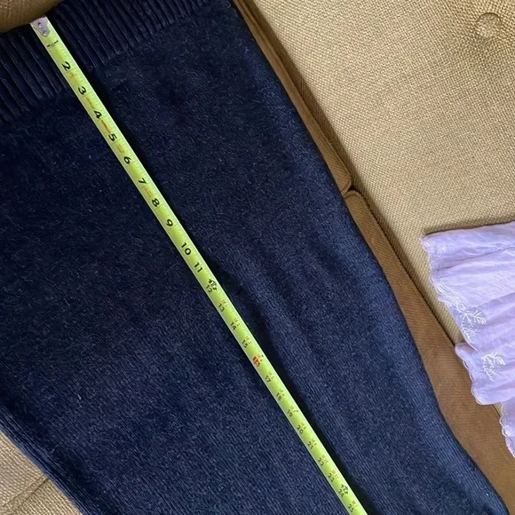 Lauren Ralph Lauren Maxi Dress Ribbed Turtle Neck Fitted Design Size M All Wool - Picture 13 of 16